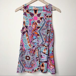 Anthropologie Leifnotes Glass Tile Silk Tank Top